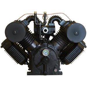 25HP 98CFM Displacement  2 Stage Pump Pressure Lubricated Reciprocating Bare Pump ww/Flywheel