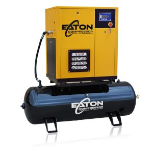 Eaton 7.5HP 1PH 24CFM Energy Efficient Variable Speed Industrial Rotary Screw Compressor Mounted on  120G Hor.Tank (no dryer)