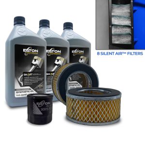 Eaton 5YR Extended Silent Air Warranty Filter Maintenance kits for 15hp - 20hp  Piston Compressors, includes (3) OILPIS102Q (2) FILTER058 (8) FILTER107 (1) FILTER130 Oil Filter