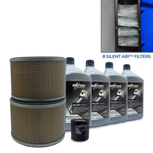 Eaton 5YR Extended Silent Air Warranty Filter Maintenance kits for 25hp Piston Compressors, includes (4) OILPIS102Q (2) FILTER092 (8) FILTER107 (1) FILTER125 Oil Filter