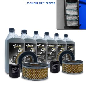 Eaton Extended Lifetime Pump  Warranty Maintenance Kit w/  Smart Oil For  15HP & 20HP Piston Compressor with Air Silencer 5 stage Filtration System (4) FILTER058 (16) FILTER107 (6) OILPIS102Q  (1) FILTER130 Oil Filter